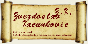 Zvezdoslav Kačunković vizit kartica